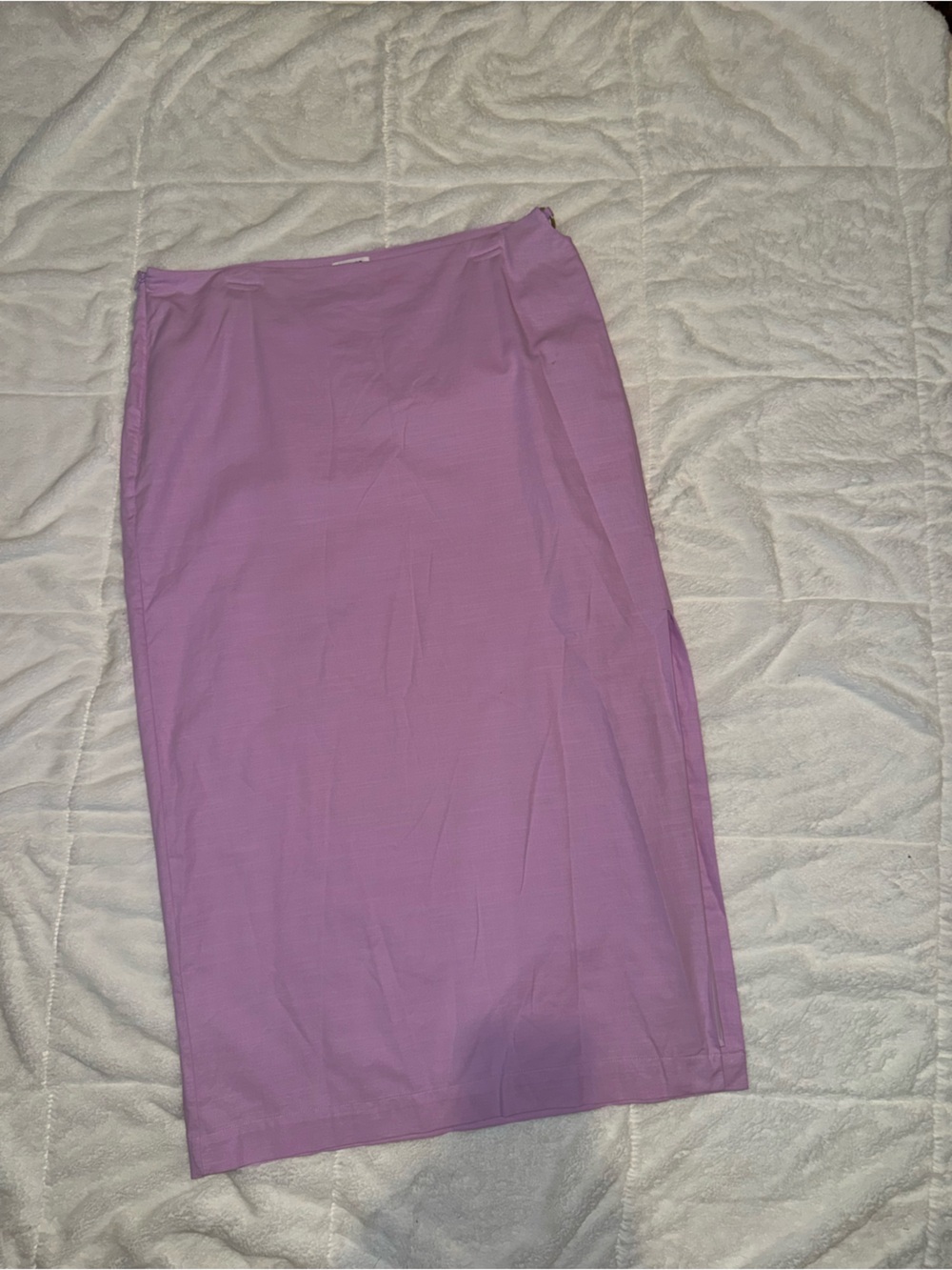 Classic Lavender Midi Pencil Skirt - Women's